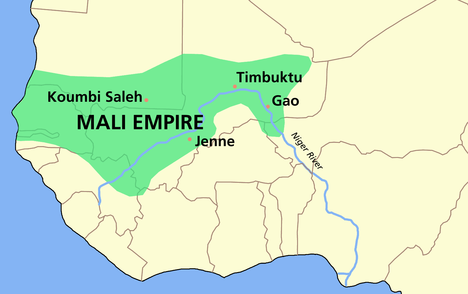 El imperio de Mali llegó a tener una extensión de un millón de metros cuadrados 