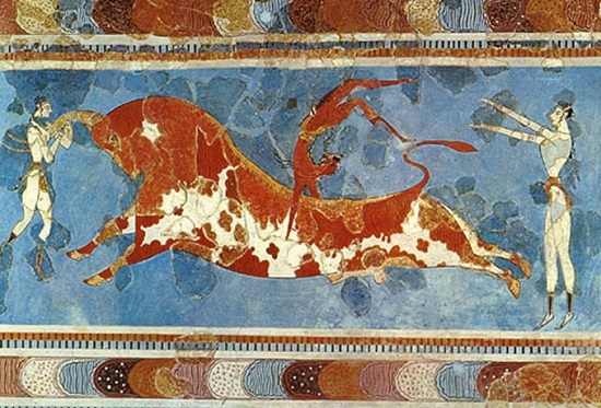 frescos del palacio de Cnosos